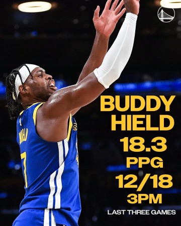 开云棋牌-勇士官方晒希尔德近三场数据：巴迪最近正火力全开